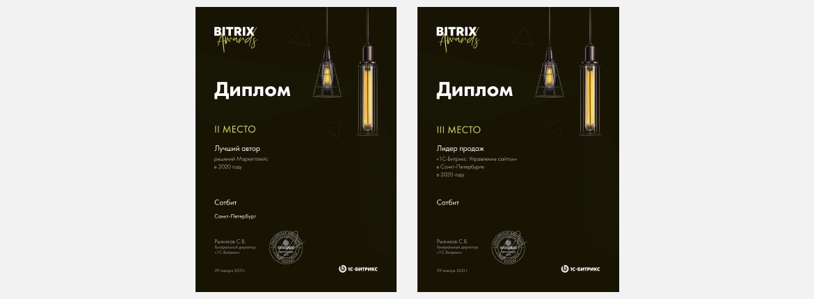 Награды Сотбит по итогам премии Bitrix Awards 2020