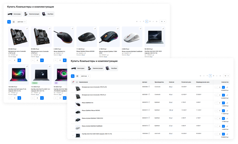 Настройка вида страниц