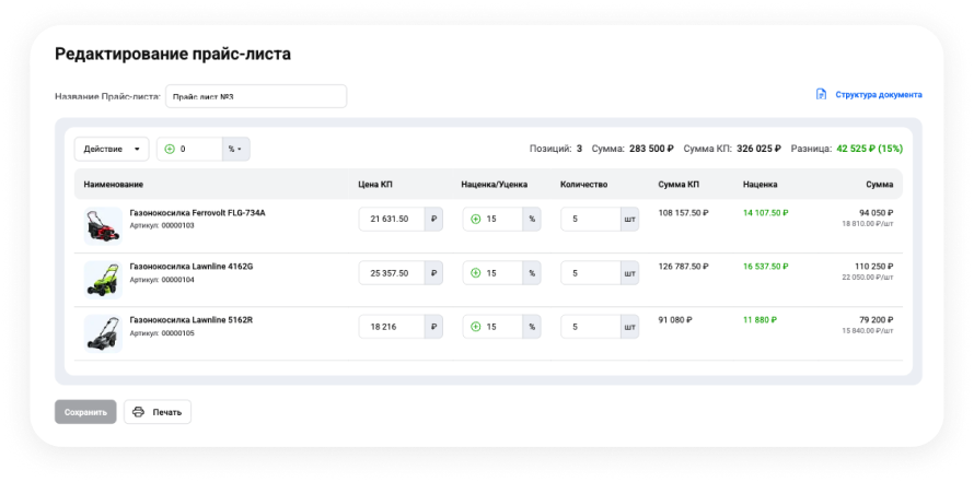 Прайс-листы