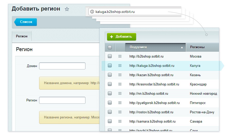 Неограниченное число поддоменов Неограниченное число поддоменов с модулем Мультирегиональность
