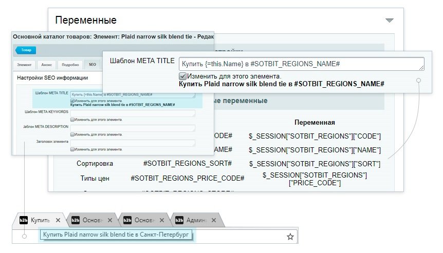 SEO продвижение поддоменов и переменные для шаблонов МЕТА