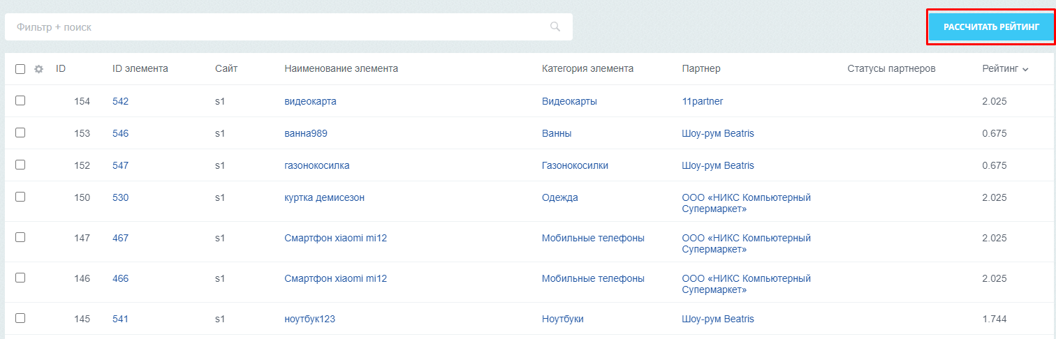 Документация Сотбит: . Настройка рейтинга товаров. Картинка 1