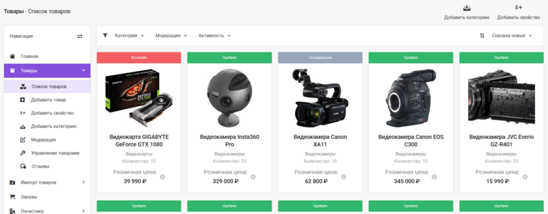 Документация Сотбит: . Список товаров. Картинка 1