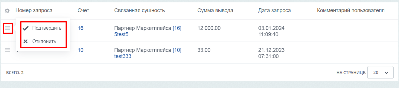 Документация Сотбит: . Настройка финансов. Картинка 8