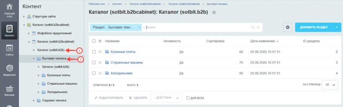 Документация Сотбит: . Управление каталогом. Картинка 3