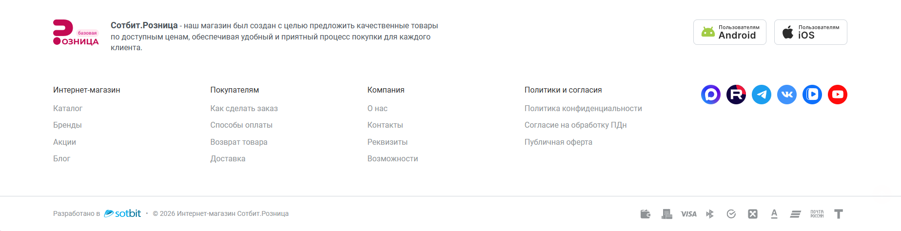 Документация Сотбит: Сотбит: Розница. Типы футеров. Картинка 8