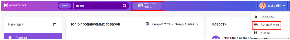 Документация Сотбит: Сотбит: Маркетплейс. Финансы. Картинка 1
